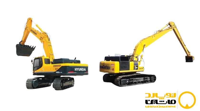 بررسی جامع بیل های مکانیکی هیوندای و کوماتسو و مقایسه آنها