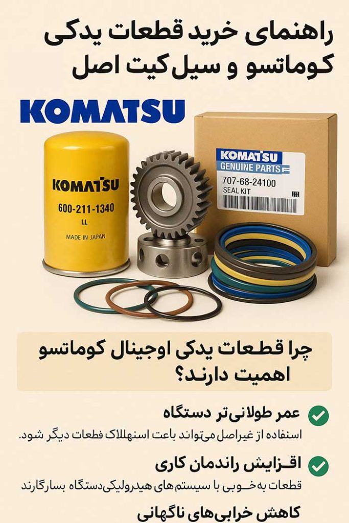 راهنمای جامع خرید قطعات یدکی کوماتسو و سیل کیت اصل